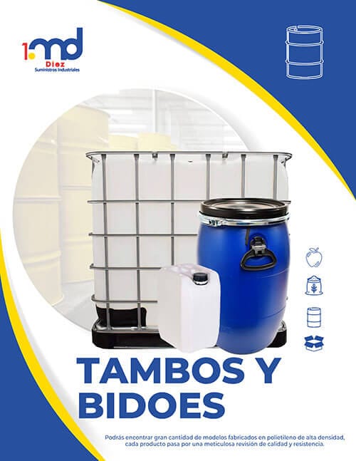 Portada Catálogo Tambos y Bidones 10 Suministros